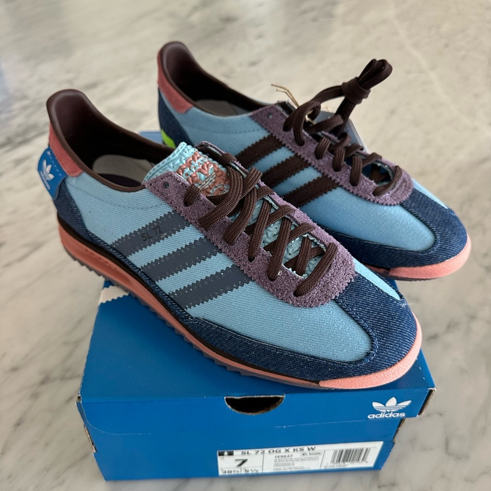 NWT Adidas KSENIASCHNAIDER x SL72 OG Blue Denim W. Size 7